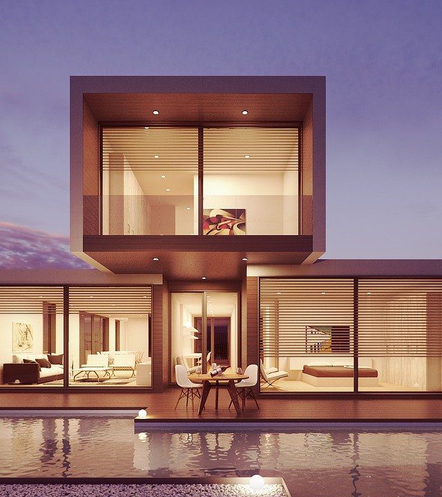 house, pool, interior design